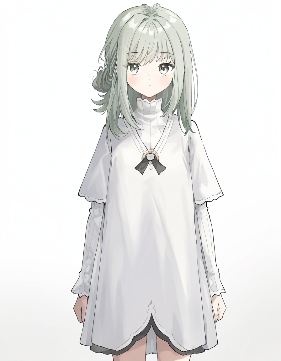 1girl,solo,looking at viewer,simple background,white background,<lora:littlevertin-000010:1>,littlevertin,cowboy shot,, masterpiece, best quality, very aesthetic, absurdres,newest, incredibly absurdres,, (Ixy:0.6)),(hiten \(hitenkei\):0.7),