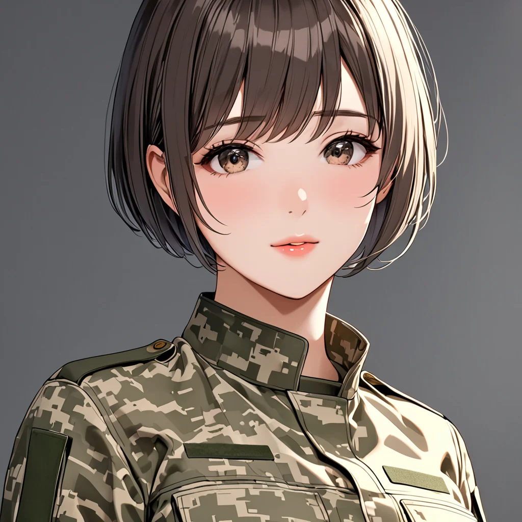 <lora:UkrLoraXL-000004:1>, 1girl,(ukruniform22:1.0),military,short_hair,high quality,masterpiece,