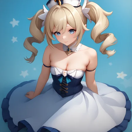 (detailed background:1.5),score_9,score_8_up,score_7_up,score_6_up,source_anime,anime style,1girl,<lora:StS_PonyXL_Detail_Slider_v1.4_iteration_3:1>,
<lora:Nipple Size Slider_alpha1.0_rank4_noxattn_last:-0.5>,<lora:d3t41l3dXLP:0.3>,<lora:m0njy4XLP:0.5>,<lora:susamix010-pony:0.3>,<lora:cutecorestyle:0.3>,cute,kawaii,<lora:age_slider_v4:1>,mature female,<lora:Tight_corset:0.7>,tight_clothes,tight_corset,skindentation,cleavage,<lora:barbara_pony:0.9>,barbara_\(genshin_impact\),white_dress,
