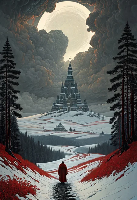 (art by Eduard Wilhelm Pose and Master of the Holy Blood and Ivan Bilibin:1.1), (oxygen-rich air and sheltered atmosphere, snowy, aesthetic of hard - edge painting:0.1), symmetry and balance, pioneering unparalleled masterwork with superior details, <lora:MJ52:0.75> <lora:xl_more_art-full_v1:0.3> <lora:RMSDXL_Creative:1>, Completely The world of the Lord of the Rings, pure black, detailed, but the Lord of the Rings of life are rising, FastNegativeV2, ral-dissolve, amazing quality, masterpiece, best quality, hyper detailed, ultra detailed, UHD, perfect anatomy, creating a hyperpunk scene with desaturated translucent DARK Red and beige details, colorful with vibrant colors, (vacations, high resolution:1.3), (small, selective focus, european film:1.2), (sexual advance:1.0), ,end of hopes ,silence, extremely detailed,dark,sad, easynegative, digital artwork by Beksinski, extremely detailed, dark, chiaroscuro, low-key,in the style of Kelly Slater ,style by Kelly Slater,closeup,digital artwork by Beksinski, style of Kelly Slatete, feathery clouds drifting lazily across the scene,
(Award winning, masterpiece, intricate details, 8k UHD, high quality, perfect eyes)