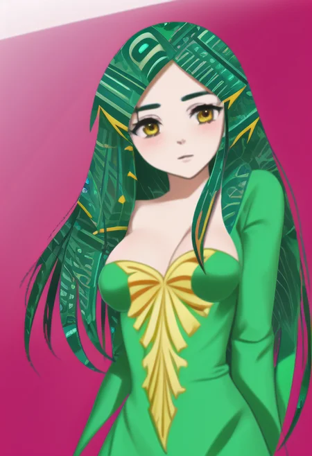 <lora:LCM_LoRA_Weights_SD15:1>
 <lora:doritos:1> doritoshair
1girl, cleavage
dark green hair
Red   Mermaid Gown