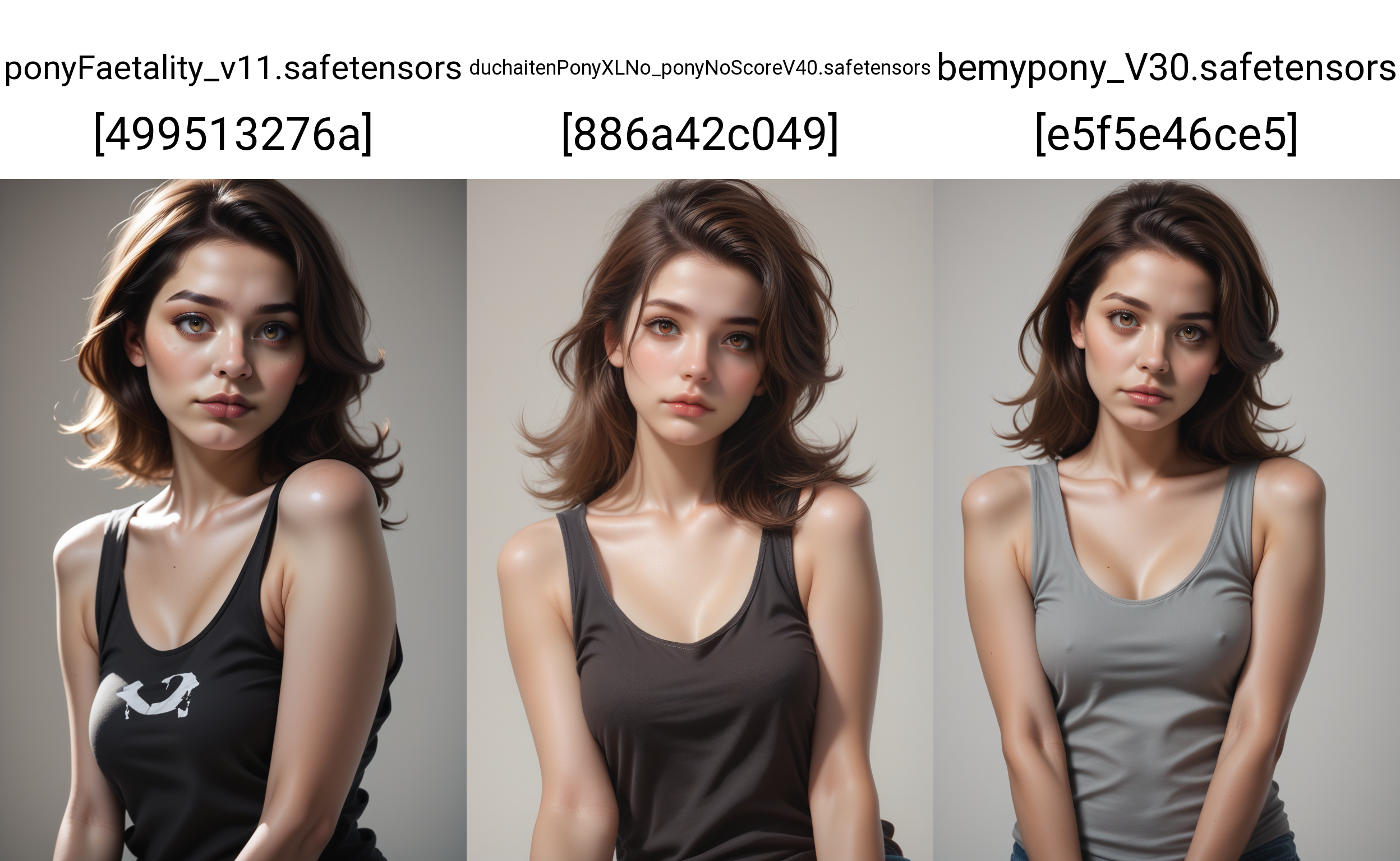 score_9, score_8_up, score_7_up, source_photo, realistic,
1girl, solo, tank top,
<lora:Dark_Zira_Pony_v0.1:0.5> d4rkz1r4, hazel eyes, brown hair,