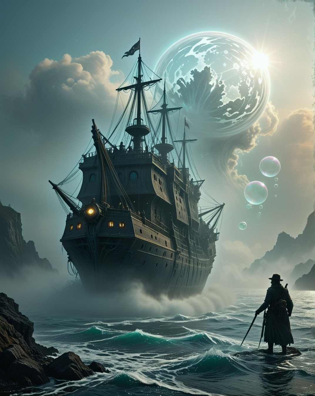 dark fantasy Seafoam lacework preserving quantum bubble memories,Sea fog: Advection mist transforming ships into ghostly silhouettes,
random pilgrims in landcscape,
 <lora:ral-dark-fantasy-il:0.35>,apocalyptic,
<lora:extremely_detailed:0.6> extremely detailed,
<lora:DetailMaximizer:0.5>,
 <lora:Dream Scenery XL:0.4> Dream Scenery,
<lora:add-detail-xl:0.3>,
detailxl