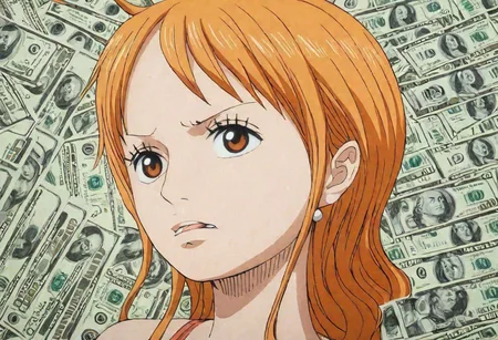 (Put a .............. on a 100 dollar bill:1.4), by Noriyoshi Ohrai, (ink, thick outline, comics style illustration by Moebius, milo manara, best quality, masterpiece, realistic, detailed, highly detailed face) of a haunting scene with Portrait in a Beach . Emphasize eerie atmosphere, high contrast, and interplay of shadow and light, colorful, detailed face perspective from below anime, manga, comic, illustration, style by Jesper Ejsing and Frank Frazetta,Luis Royo,Eichiro Oda, (inspirate of "the Announcement" of Luis Royo:1.0)