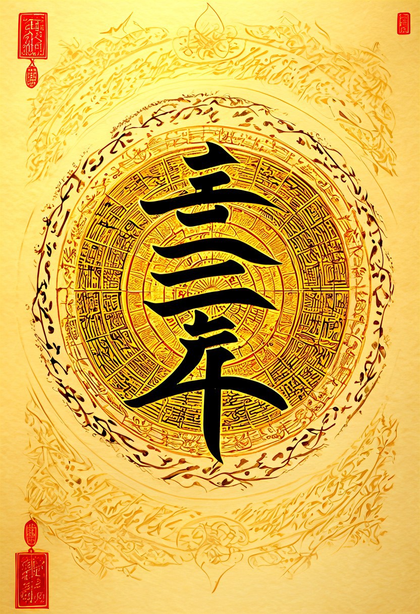 (masterpiece, top quality, best quality), extremely detailed background, good composition, good anatomy, perfect lighting, good shading, zen calligraphy, (realistic:1.3),