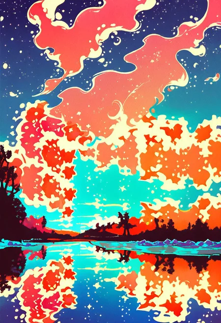 score_9, score_8_up, score_7_up,score_9, score_8_up, score_7_up, waterstyllm, watereffects, creating splashes , scenery, vivid brilliant colors, reflection, beautiful, swirling, shiny, night, ocean, waves, stars, nova, nebula