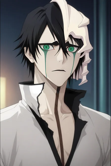 score_9, score_8_up, score_7_up, source_anime, semi-realistic, looking at viewer, , depth of field, 1boy, solo, male focus, <lora:ulquiorra_cifer_pony:0.84>, ulquiorra_cifer, , dalmatian costume, rope bridge, , <lora:sdxl_lightning_8step_lora:1>