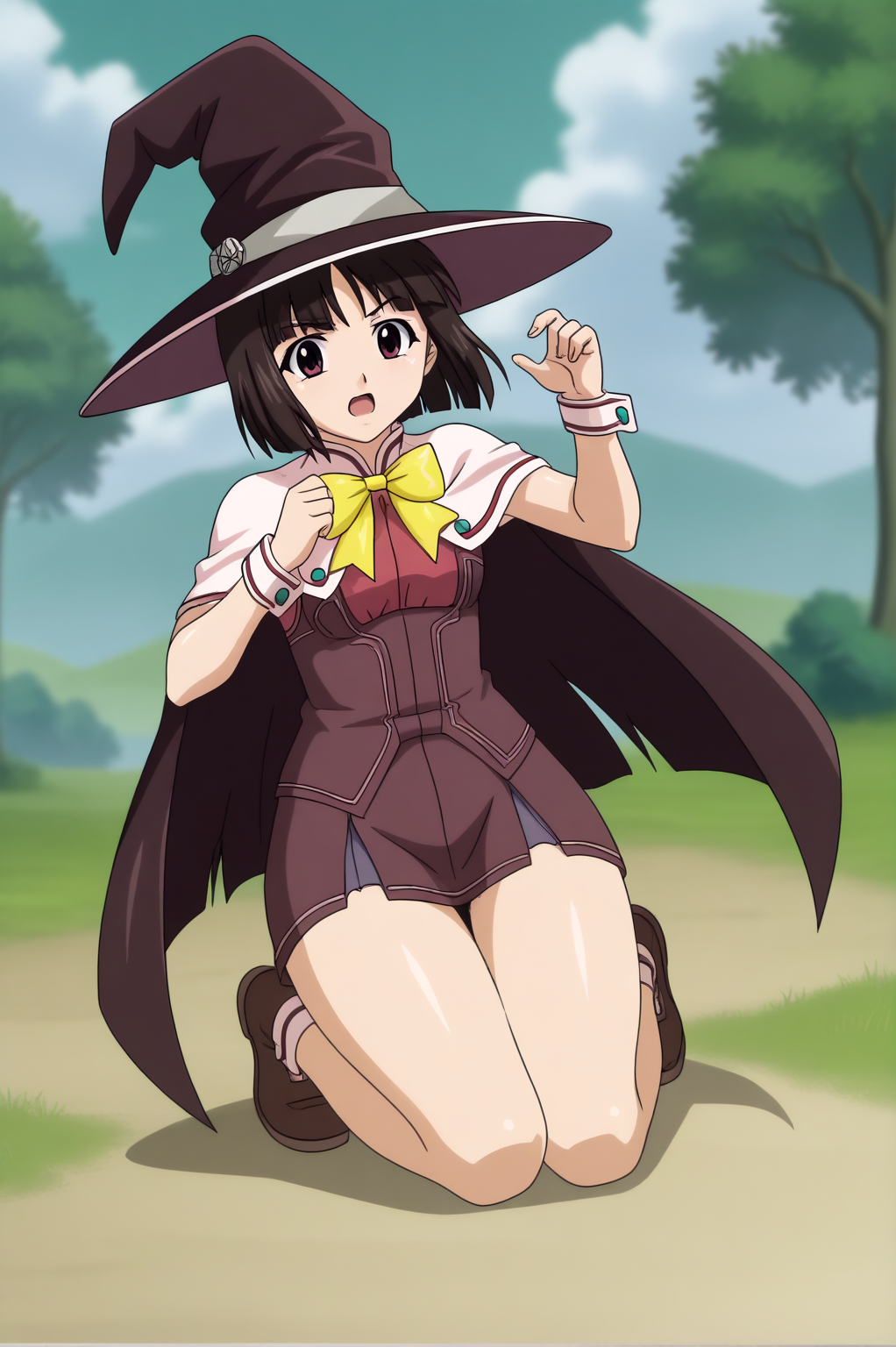 Yukari Sendou, witch <lora:RosarioVampire-Yukari_Sendou-PDXL:0.8>