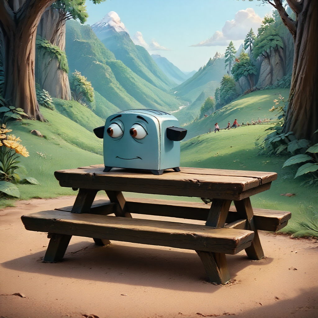 brav3toa$ter on a picnic table