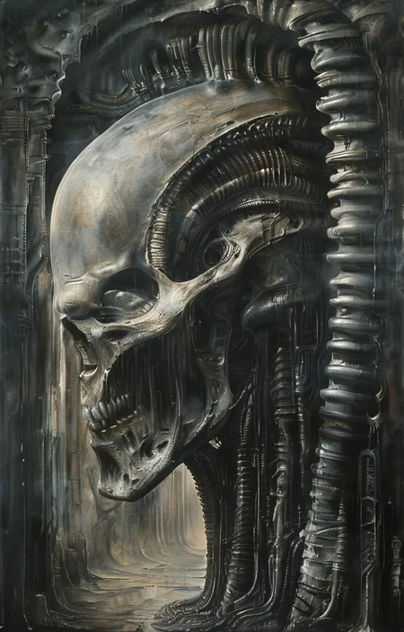 masterpiece,best quality,<lora:tbh295-sdxl:0.9>,illustration,style of H. R. Giger portrait of noble man