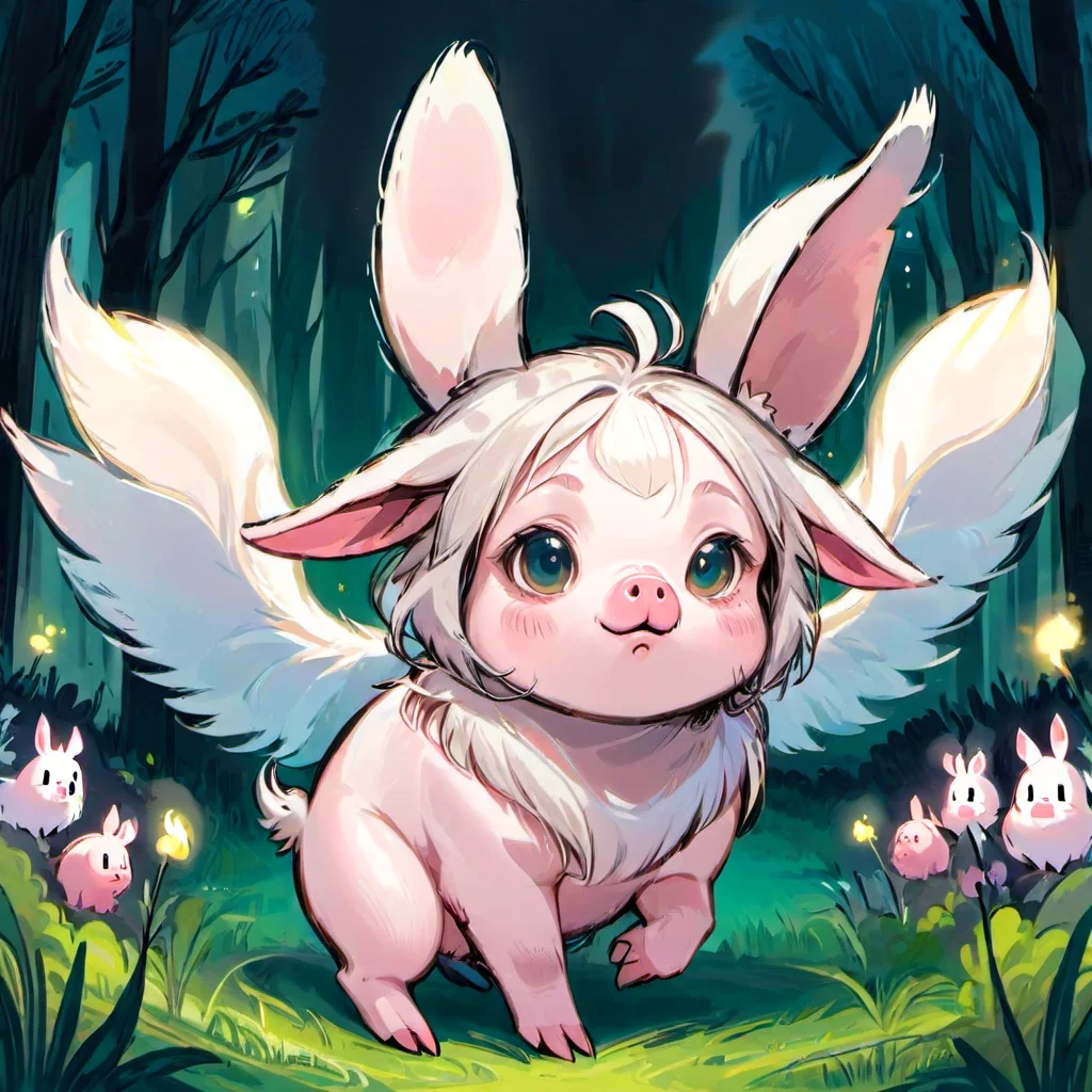 pig-rabbit hybrid <lora:[XL]Rabbit_blood:1>
