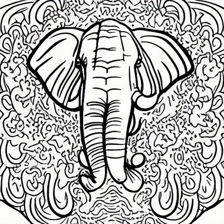 color-page elephant