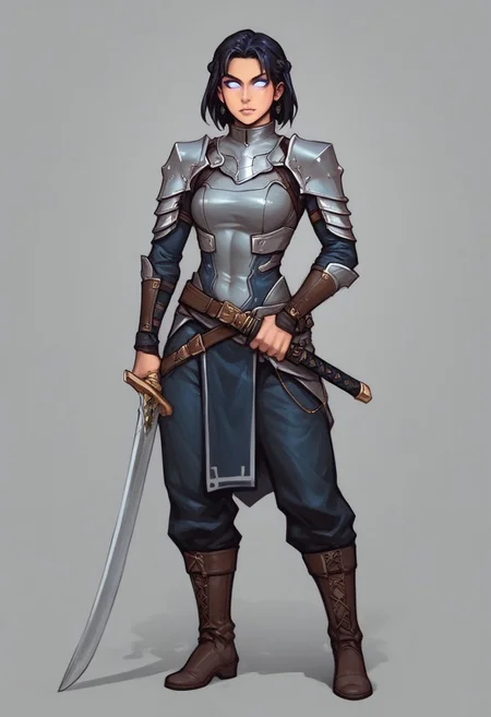 bestifacator, weapon, sword, holding weapon, holding, black glowing eyes, dynamic pose
((((full-clothed)))), ((long big sword in hands, sword in hands))
BREAK
strange world background score_9, score_8_up, score_7_up, score_6_up, source_cartoon, rating_explicit, Expressiveh, (((((full body))))), dynamic pose