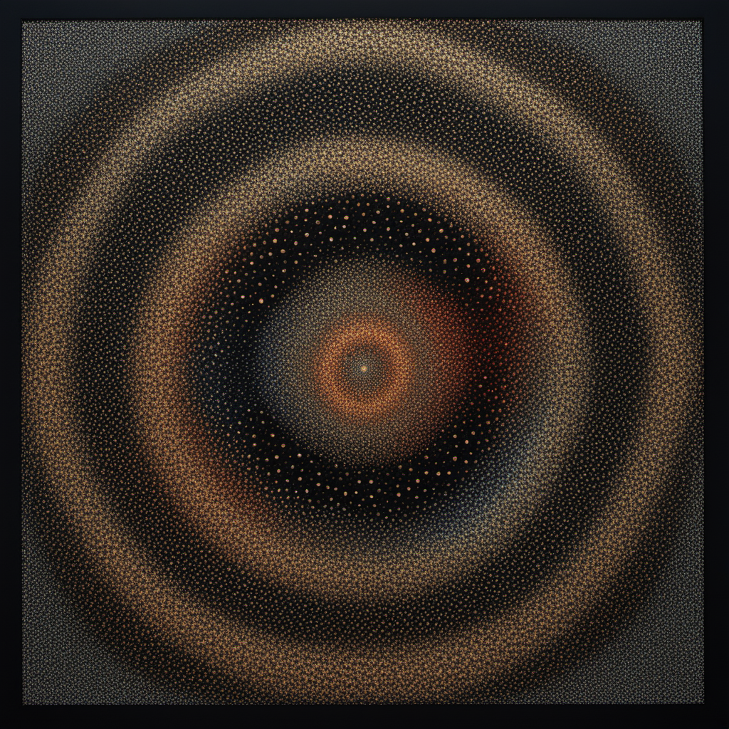 alchemy machine particles pointillism Le Parc abstraccion geometrica, black background <lora:LeParc_AI_LoRA_XL_v2.1:1>