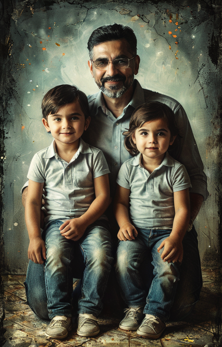 masterpiece,best quality,<lora:tbh21-sdxl:0.9>,illustration, portrait of family