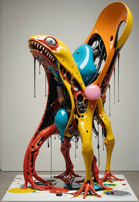 absurd surrealism,  primordial creatures,   clean sharp focus, detailed,Albert Oehlen,Jenny Holzer
<lora:extremely_detailed:1>  <lora:sdxl_photorealistic_slider_v1:1>