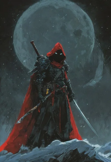 satan monks ronin army ,hundreds, india architecture, strong bright , The neon hues of her aura paint the air, a vivid testament to her inner strength and focus. distant shot, An intense action scene a beautiful japan ninja girl wearing a red hooded cloak and white mask, dark crow standing on her shoulder, dark evil attack crow, snow at night, dark lighting, horror, (((hand up))), ((fight))), carrying a katana, sad, cobblestone path with winter and bloody snow, japan vilage, hyper detailed comprobo weapon, holding bloody sword, ready to draw, sheathed, unsheathing, scabbard, fighting stance, extremely intricate detail character, accurate depiction of character, correct body anatomy, correct hands and fingers, extremely intricate skin and facial texture detail, design, extreme dynamic pose, sfw, sharp background detail, wide shot, intimidating retro 90's, red, black, science fiction, a dark sky lit by the glow of distant moons and neon lights. rockpunk, yoji shinkawa, James Jean, Ayami Kojima, village. colorful (polaroid:0.7) with vibrant colors, (vacations, high resolution:1.3), (small, selective focus, european film:1.2), (sexual advance:1.1), ,end of hopes ,silence, extremely detailed,dark,sad, easy negative, digital artwork by Beksinski, extremely detailed, dark, chiaroscuro, low-key,in the style of Kelly Slater ,style by Kelly Slater,closeup,digital artwork by Beksinski, style of Kelly Slate, human in red robe with cloacked face but the withs of a lacewing bug