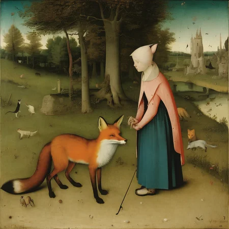 a girl and the fox, bosch