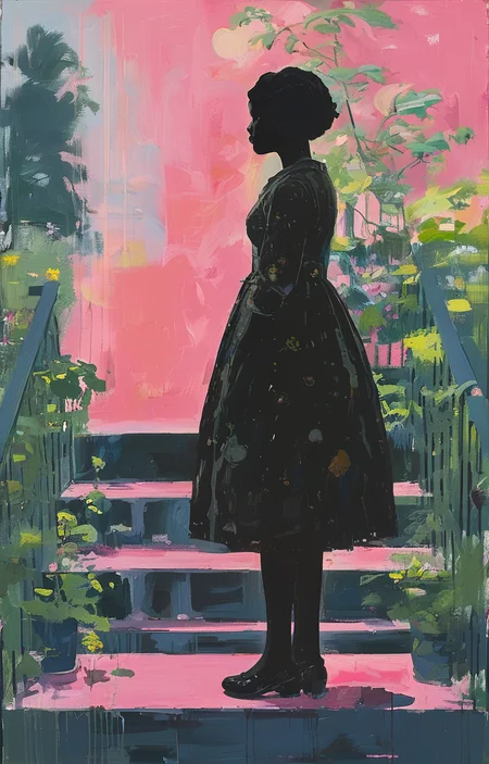 masterpiece,best quality,<lora:tbh268-sdxl:0.9>,illustration,style of Kerry James Marshall tech genius teenage girl