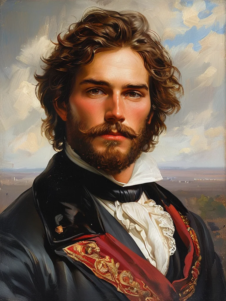 masterpiece,best quality,<lora:tbh121-sdxl:0.9>,portrait of a ruggedly handsome paladin,soft hair,muscular,half body,masculine,mature,salt and pepper hair,leather,hairy,d & d,fantasy,intricate,elegant,highly detailed,digital painting,artstation,concept art,smooth,sharp focus,illustration,style of Franz Xaver Winterhalter,oil painting,