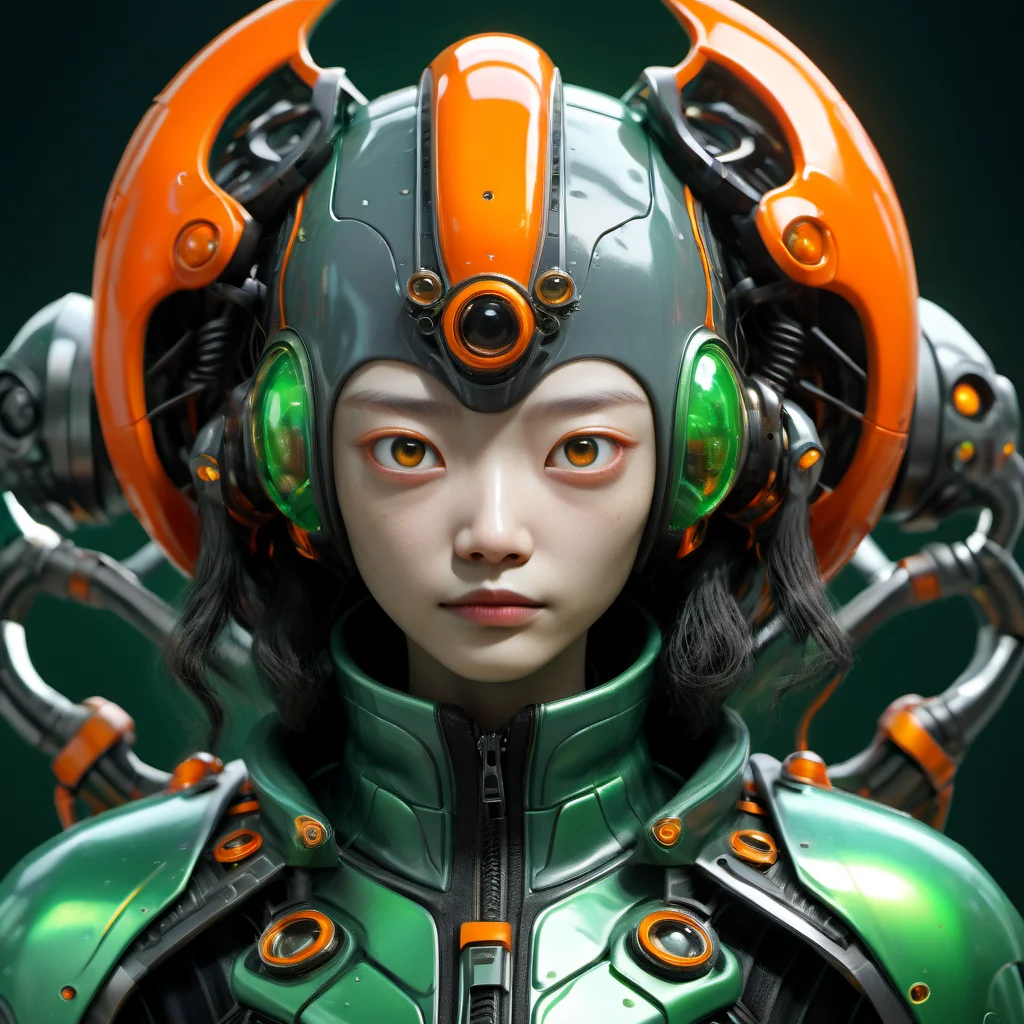 ((best quality)), ((masterpiece)), ((realistic,digital art)), (hyper detailed),DonMG414XL, biomorphic, Biomimetic, botanical, bio, organic, female Geriatric, Sturdy, East Asian, Steel gray eyes, Crooked Nose, Double Chin, Rectangular face shape, , Light Black (Soft Black) Long layers hair, Boredom wearing Trousers, Polka dot BurntOrange Turtleneck, , , and, Standing tall, hands on hips, looking confident,vivid background, octane rendering, 8K, HDR, <lora:DonMG414XL-000016:1>, ((best quality)), ((masterpiece)), ((realistic,digital art)), (hyper detailed), Boring Pod (Futurama), Strobe Lights, Custom Valve Stem Caps, Ceramic, __properties/Visual-Appearance__, __properties/paint-vehicle__, Iridescent Sheen,, octane rendering, raytracing, volumetric lighting, Backlit,Rim Lighting, 8K, HDR, <lora:add-detail-xl:.8>