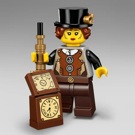 lego minifig of a woman wearing a steampunk outfit <lora:legominifig-v1.0-000003:0.8>