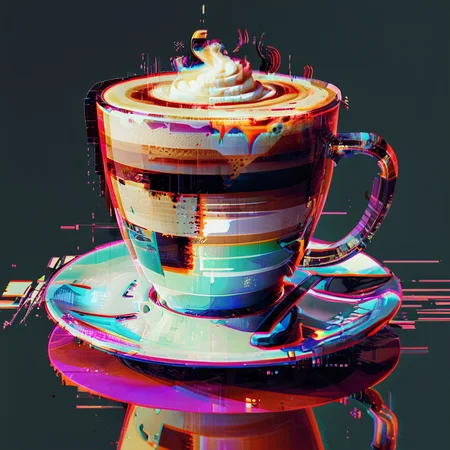 ,glitchstyle,<lora:Glitch_style-xl:0.8>,masterpiece,
coffee,solo,.glitch,