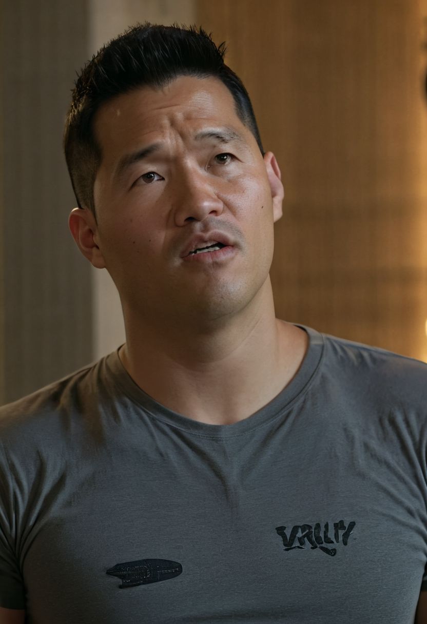 (((htkangface))), (((solo))), daddy, natural face expression,   Photorealistic, realistic, masterpiece, intricate details, detailed background, depth of field, photo of a handsome, dynamic pose, natural face expression, high detail, high quality, Movie Still, Film Still, Cinematic, Cinematic Shot, Cinematic Lighting, ring, (((pectoral))), (((virility))),  4k, highly detailed . 35mm photograph, film, masterpiece, 4k,professional, 4k, highly detailed,   big remarkable nipples, (((wearing shirt)))