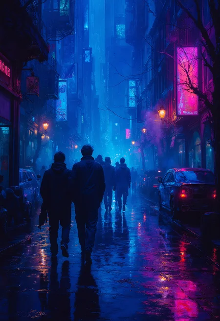Midnight Blues, vibrant glow