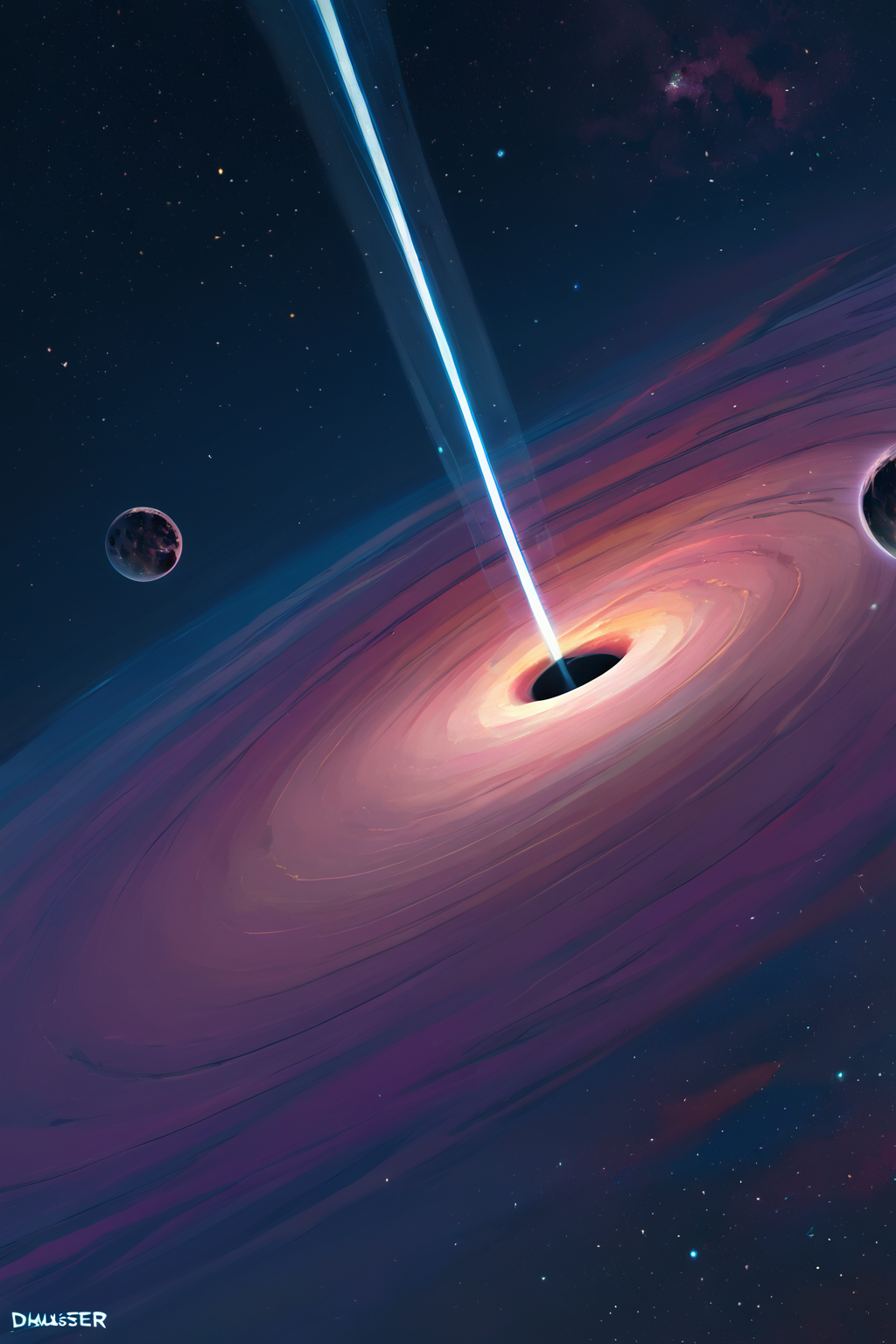 PDXL, <lora:BlackHoleV1:1>, bl4ckh0l3, space, stars, black hole, event horizon, quasar
no people