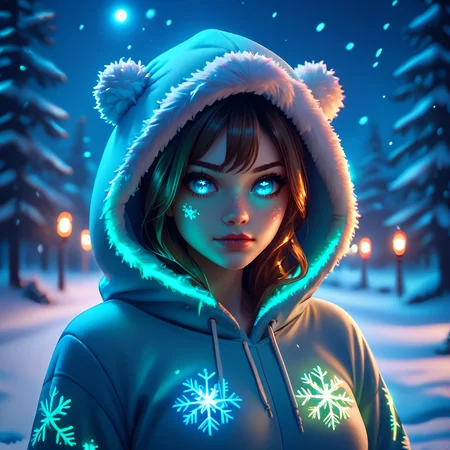 score_9,score_8_up,score_7_up,
,xmas_clothing_2k24,
glowing_hoodie,
1girl,blue eyes,brown hair,solo,portrait,outside,winter,snow,glow,night,
 ,<lora:Xmas_clothing_2k24_pony_9:0.6>,