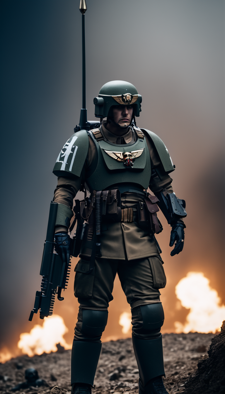 cinematic photo Astra militarum, scenery, detailed background, masterpiece, best quality, high quality, absurdres <lora:astra_militarum_xl_v1:1> . 35mm photograph, film, bokeh, professional, 4k, highly detailed