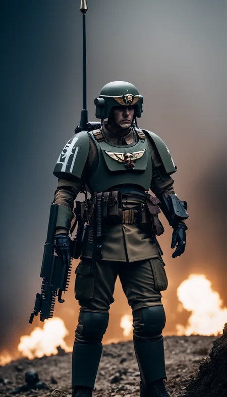 cinematic photo Astra militarum, scenery, detailed background, masterpiece, best quality, high quality, absurdres <lora:astra_militarum_xl_v1:1> . 35mm photograph, film, bokeh, professional, 4k, highly detailed