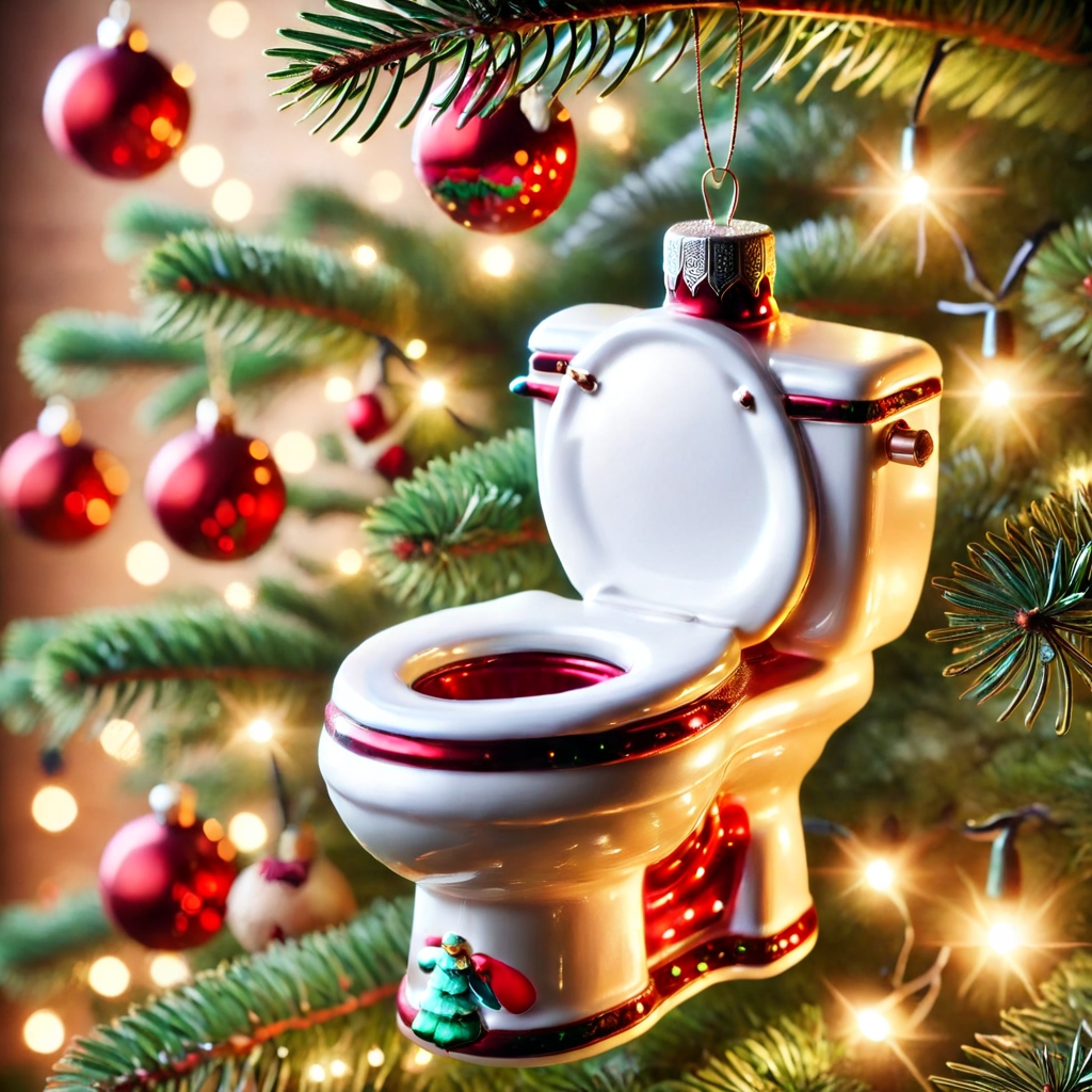 pambauble a toilet, christmas background