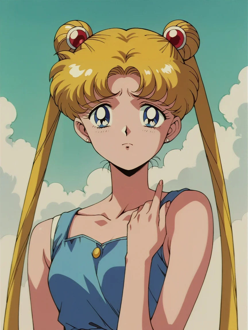 score_9, score_8_up, score_7_up, score_6_up, score_5_up, <lora:s41l0rm00nXLP:1> s41l0rm00n, retro artstyle, 1girl, blonde, twintails,