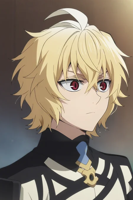 score_9, score_8_up, score_7_up, source_anime, , anime screencap, anime coloring, official style, , upper body, depth of field, 1boy, solo, male focus, <lora:mikaela_hyakuya_pony:0.94>, mikaela_hyakuya, blonde hair, red eyes, short hair, hair between eyes, bangs, ahoge, , , , <lora:sdxl_lightning_8step_lora:1>