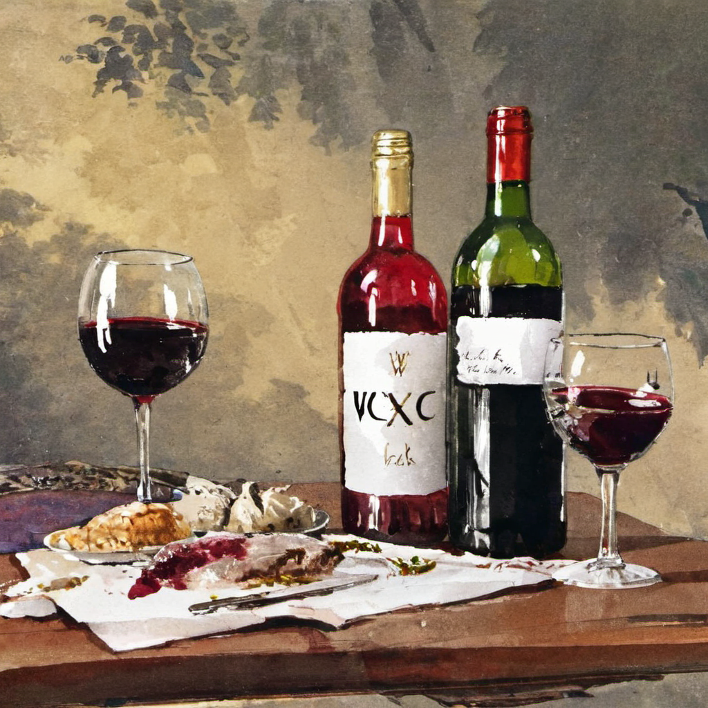 wcxl, wine on bar table <lora:watercolorXL:1>