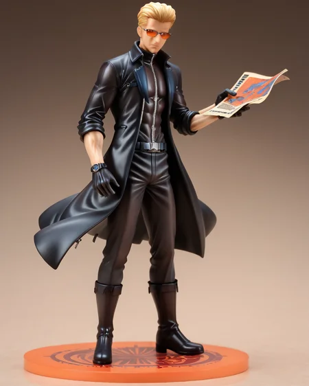 PonyScores7, source_anime, ah1, best quality, (masterpiece:1.4), (high quality:1.4), sharp focus, 4k, absurd resolution, <lora:albertwesker-guy-PONYv1:0.8> albertwesker, albert wesker, 1boy, solo, blonde, black gloves, sunglasses, belt, pants, black coat, black pants, looking at viewer, toned, athletic, fit, slicked back hair, black turtleneck, zipper, mature male, (graphene textured clothes), black boots, (strategist, holding a map and a compass devising a plan to outmaneuver a larger enemy force), bad-hands-5, <lora:xl_more_art-full_v1:0.4>, <lora:shinyskin2:0.3> glistening skin, <lora:aesthetic_anime_v1s:0.4>, <lora:Expressive_H:0.4> Expressiveh, <lora:hairdetailpxl:0.4> hairdetailpxl, <lora:EpicF4nta5yXL:0.4>, <lora:detailxl:0.4> detailxl, <lora:Fant5yP0ny:0.4>, (Ground level (from the side) view Extreme Close shot (focus on waist)), (focused, intense glare), slit pupils, short hair, (reddish orange eyes), best quality, amazing quality, best aesthetic, absurdres, <lora:expressive eyes:0.4> expressive eyes, <lora:eyedetailpxl:0.4> eyedetailpxl, illustration, Volumetric_Lighting, ultra-detailed, very aesthetic, intricate details, 8k, masterpiece, best_quality, pvc figure, <lora:OnlyFans_XL_r1:0.8>