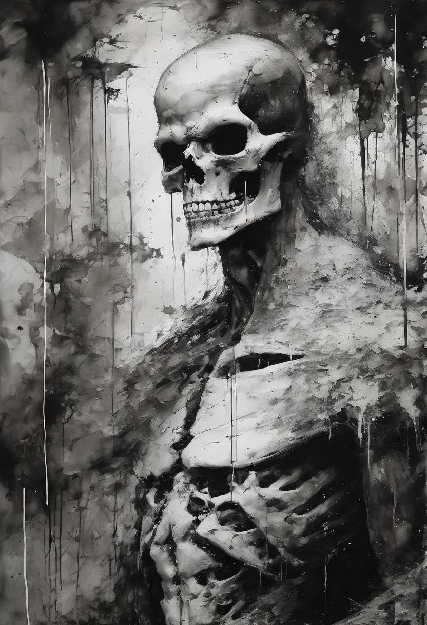 Maniacal Skeletor, beautiful epic Film Noir, epic black and white SHADOWS, by Andre Kohn , Carne Griffiths , Guido Crepax and Milo Manara, a masterpiece, 32k resolution, molecular precision."
Weight:1