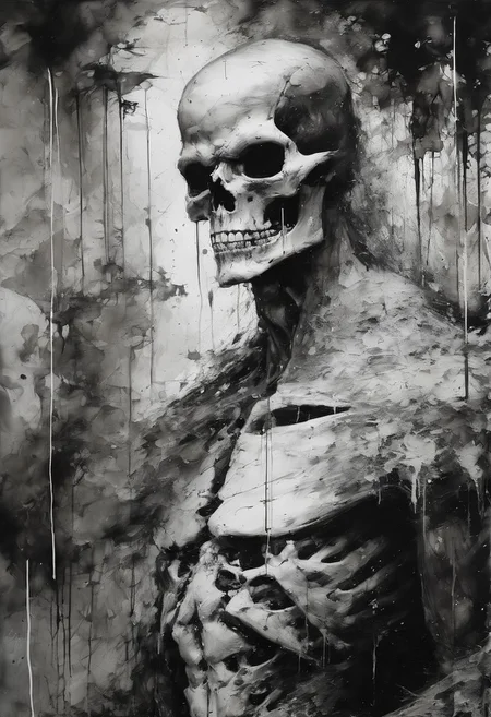 Maniacal Skeletor, beautiful epic Film Noir, epic black and white SHADOWS, by Andre Kohn , Carne Griffiths , Guido Crepax and Milo Manara, a masterpiece, 32k resolution, molecular precision."
Weight:1