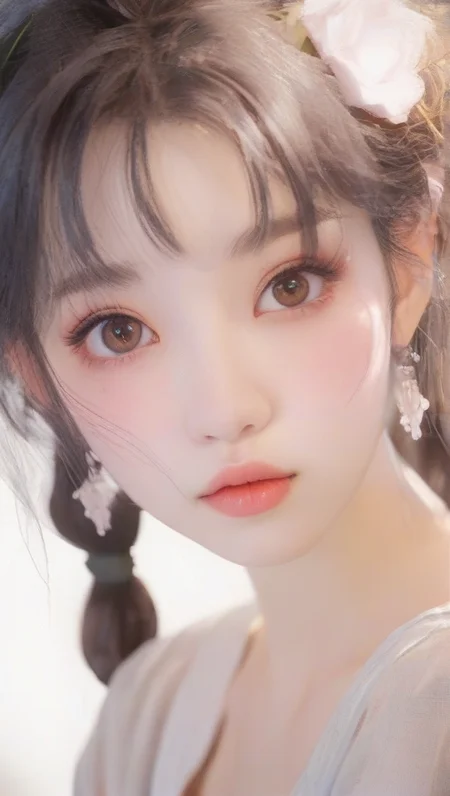 1girl,upper body,detailed gorgeous face,<lora:好åç±³-xl-miao-000010:0.6>,delicate features,