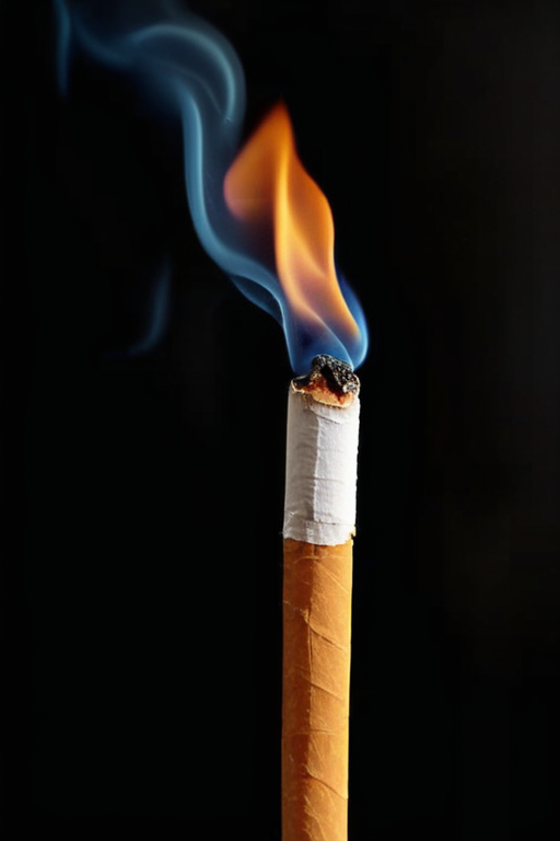 cigarette, burning,  <lora:cigarette:1>