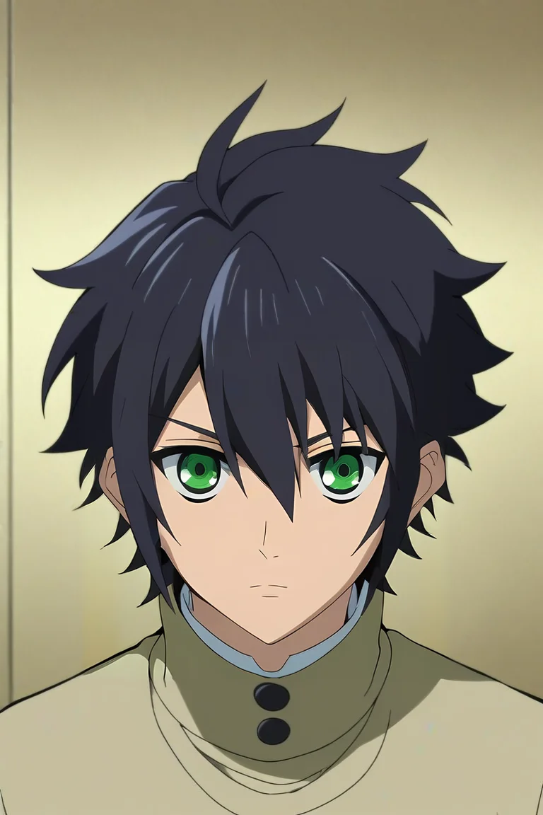 score_9, score_8_up, score_7_up, source_anime, intricate details, , looking at viewer, , depth of field, 1boy, solo, male focus, <lora:yuuichirou_hyakuya_pony:0.88>, yuuichirou_hyakuya, black hair, green eyes, short hair, hair between eyes, sweater, golf cap, The Tower of Destiny, , <lora:sdxl_lightning_8step_lora:1>