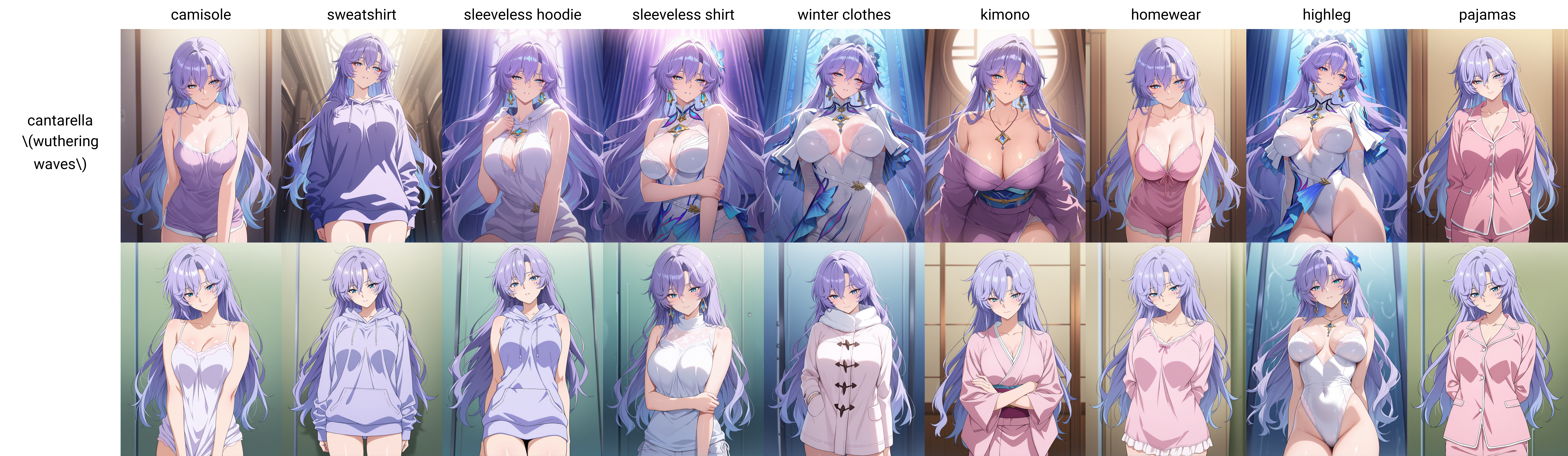 cantarella \(wuthering waves\), 1girl,blue eyes, facial mark, long hair, purple hair,camisole,cowboy shot, 
<lora:cantarella-640L-wildcard-ill2.0-t0:1> ,, (masterpiece), (best quality), (ultra-detailed), very aesthetic, illustration, disheveled hair, perfect composition, moist skin, intricate details, anime artwork, anime style,vibrant, studio anime, highly detailed