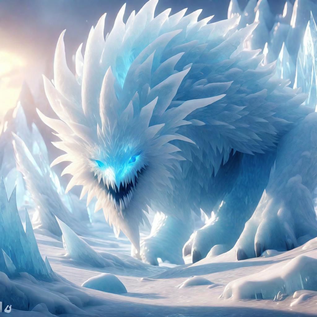 ice elemental 
ultra realistic 8k cg, masterpiece, professional artwork, cinematic lighting, painting of a <lora:Fantasy_Monsters_XL:1>