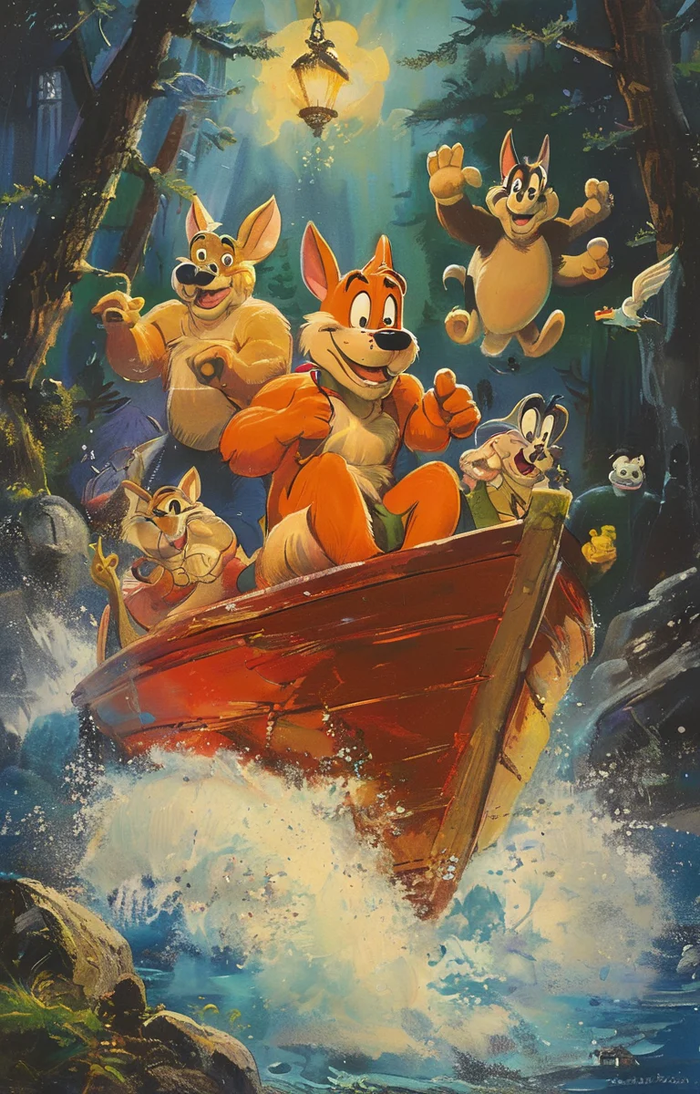 masterpiece,best quality,<lora:tbh285-sdxl:0.9>,illustration,style of Hanna-Barbera animals