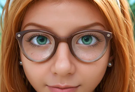 score_9, score_8_up, score_7_up, score_6_up,
imtdsabrinaroin, 1girl, glasses, hairband, orange hair, green eyes, black-framed eyewear,
(kaleidoscope eyes:1.4),
, long hair, 1girl, orange hair, solo, freckles, earrings, perfect eyes, real skin, amateur, photo, solo, perfect face, perfect eyes, sexy, beautiful eyes, petite body, 1girl, cute, bright bluebell eyes, looking at viewer, seductive smile, come hither, face closeup, face focus,