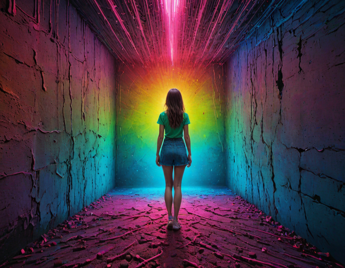a soul squeezing through a spiritual wall, young girl standing in middle (facing away from viewer:1.3) (in the style of Zdzislaw Beksinski:1.1) <lora:another-bored-particle:0.55>  <lora:add-detail-XL:0.65>, subsurface scattering, ultra hd, 4k, high def, Photorealistic, Hyperrealistic, Hyper detailed, analog style, realistic, masterpiece, best quality, ultra realistic, 8k, Intricate, High Detail, film photography, soft lighting,  heavy shadow