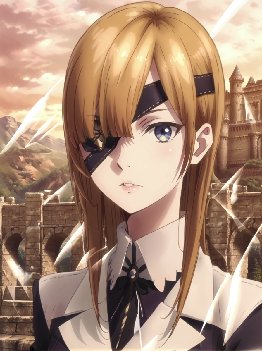 detailed background, shiny skin, posing, rating safe,
<lora:fatego.pony:1>,
fatego, ophelia, 
eye patch,