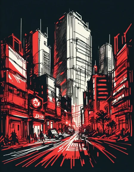score_9, score_8_up, score_7_up, <lora:Navi_WrathStrokes_PonyXL_S1:1> , red sketch, black background, black theme, monochrome,
battle mech, colossal , city, cityscape,